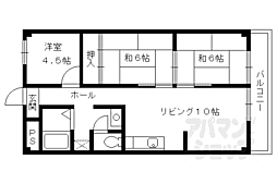 足立ハイツ竹田西棟 3LDKの間取図画像