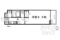 アビタシオン吉祥院 1Kの間取図画像