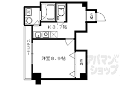 シャトル京都駅 1Kの間取図画像