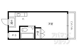コリンノルド 1Kの間取図画像