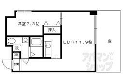 ルーミネス三番館 1LDKの間取図画像