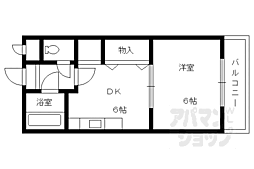 シギハイツ竹田 1DKの間取図画像