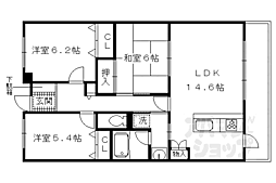伏見桃山大手筋アーバンコンフォート 3LDKの間取図画像