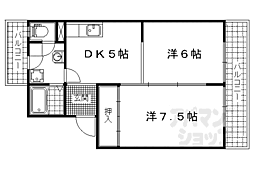 ハイツクローバー 2Kの間取図画像