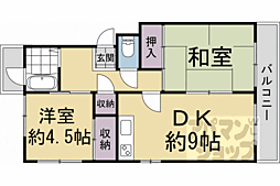 淀団地第一住宅1棟 2DKの間取図画像