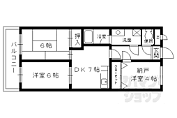 リベレ小西 3DKの間取図画像