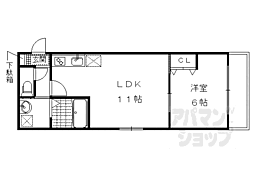 ブリリアコート丹波橋 1LDKの間取図画像