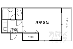 ハイツパープル 1Kの間取図画像