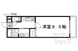 CREDOR伏見稲荷 1Kの間取図画像