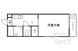 久保ハイツ 1Kの間取図画像