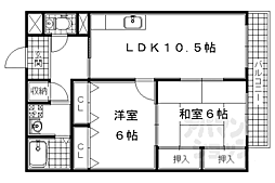 コンフォール・パオ 2LDKの間取図画像