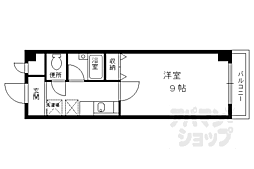フラッツA・I 1Kの間取図画像