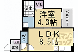 F asecia Tabit 1LDKの間取図画像
