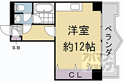第20洛西ハイツ久我 ワンルームの間取図画像