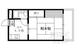 ハイム藤久2 1DKの間取図画像