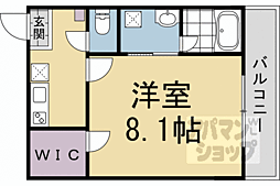 京都市伏見区成町マンション 1Kの間取図画像