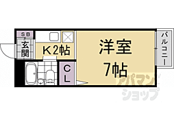 プレジールオクムラ 1Kの間取図画像