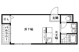 シャンドール大田 1Kの間取図画像