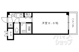 ラ・タミデンス 1Kの間取図画像