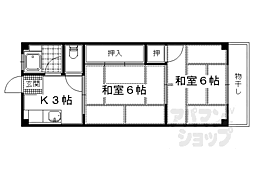 下津ハイツ 2階2Kの間取り