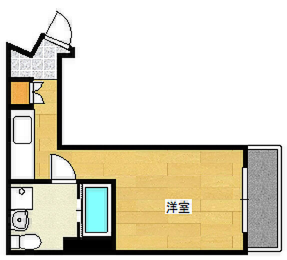 エルーテ 502｜兵庫県神戸市灘区城内通5丁目(賃貸マンション1R・5階・28.31㎡)の写真 その2