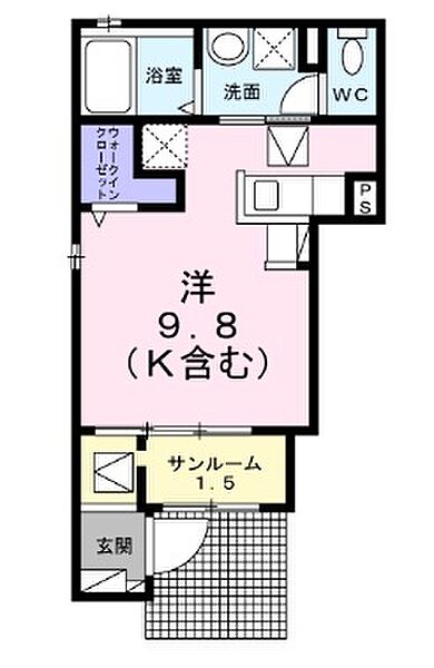 グリュック八代 101｜兵庫県姫路市八代本町1丁目(賃貸アパート1R・1階・29.40㎡)の写真 その2