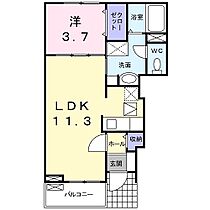 ヴィラ・スタシオン 103 ｜ 兵庫県加古川市加古川町平野（賃貸アパート1LDK・1階・37.13㎡） その2