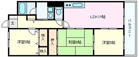 ネオパストラル 205 ｜ 兵庫県明石市魚住町長坂寺（賃貸マンション3LDK・2階・62.23㎡） その2