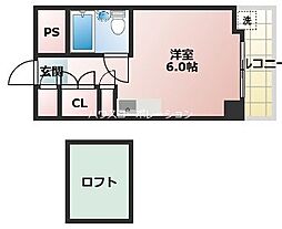 ロイヤルメゾン南武庫之荘GARE.2 ワンルームの間取図画像