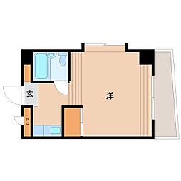 ハイツアルペン 1Kの間取図画像