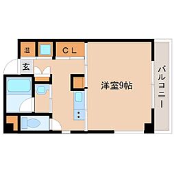 スヴニール/イグレック 1Kの間取図画像
