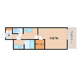 エスプレイスアーバンレジデンス 1Kの間取図画像