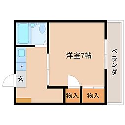 シオン塚口 ワンルームの間取図画像