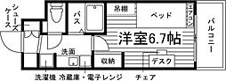 （仮称）UniLife西宮上ケ原四番町学生マンション[食事付き] 3階ワンルームの間取り