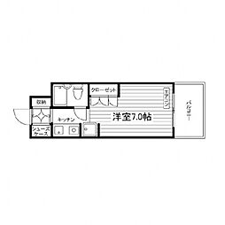 セイントワイズ ワンルームの間取図画像