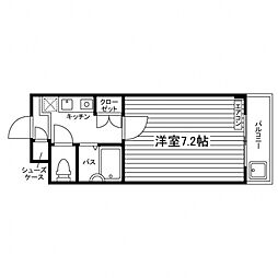 サクセス永和 1Kの間取図画像