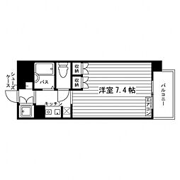 アネックス門戸 1Kの間取図画像