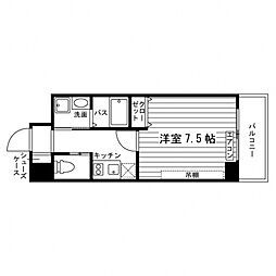 S-FORT西宮上ケ原 ワンルームの間取図画像