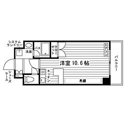 グランシャリオSOUTH ワンルームの間取図画像