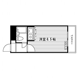 Aya三国 1Kの間取図画像