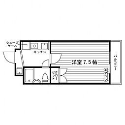 ヴィラージュ西宮 1Kの間取図画像