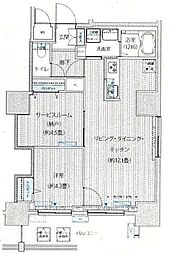 グランデュール富士 11階1SLDKの間取り