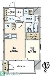 クレアホームズフラン東京三ノ輪II 3階1LDKの間取り