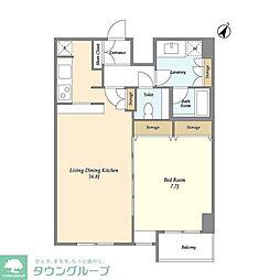 ナーベルお茶の水 9階1LDKの間取り
