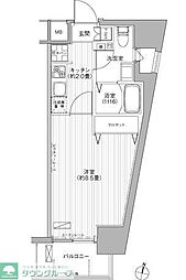 カーサラスク目白台 3階1Kの間取り