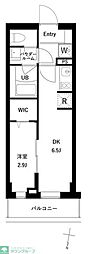 プレセダン千駄木 1DKの間取図画像