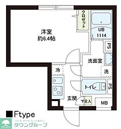 レピュア小石川レジデンス 1Kの間取図画像