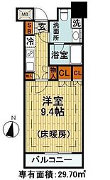 パークアクシス御茶ノ水ステージ 1Kの間取図画像