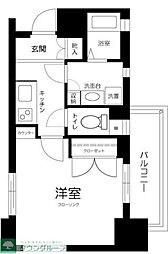 Parkwell神田EAST弐番館 1Kの間取図画像