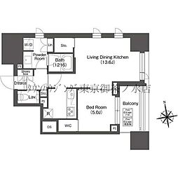 クラッシィハウス大手町 1LDKの間取図画像
